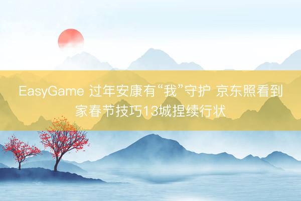 EasyGame 过年安康有“我”守护 京东照看到家春节技巧13城捏续行状