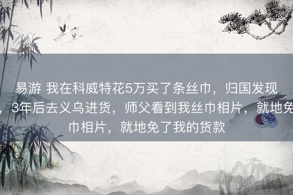 易游 我在科威特花5万买了条丝巾，归国发现是义乌产的，3年后去义乌进货，师父看到我丝巾相片，就地免了我的货款
