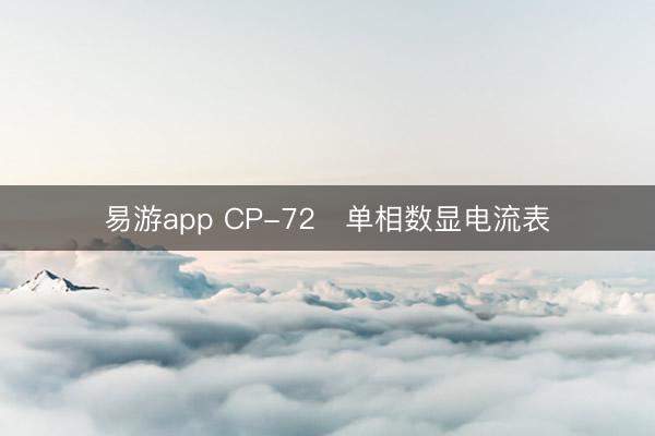易游app CP-72	单相数显电流表