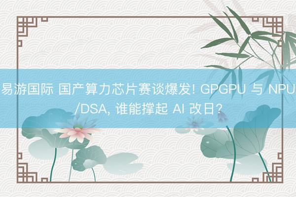 易游国际 国产算力芯片赛谈爆发! GPGPU 与 NPU/DSA， 谁能撑起 AI 改日?