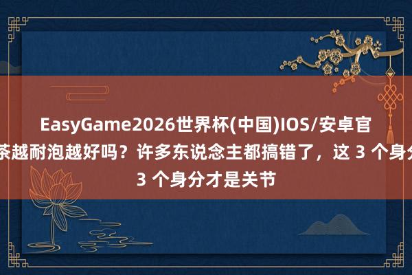 EasyGame2026世界杯(中国)IOS/安卓官方下载 岩茶越耐泡越好吗？许多东说念主都搞错了，这 3 个身分才是关节