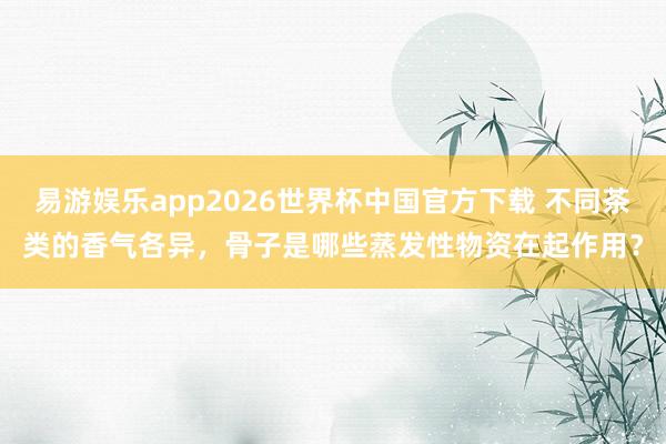 易游娱乐app2026世界杯中国官方下载 不同茶类的香气各异，骨子是哪些蒸发性物资在起作用？