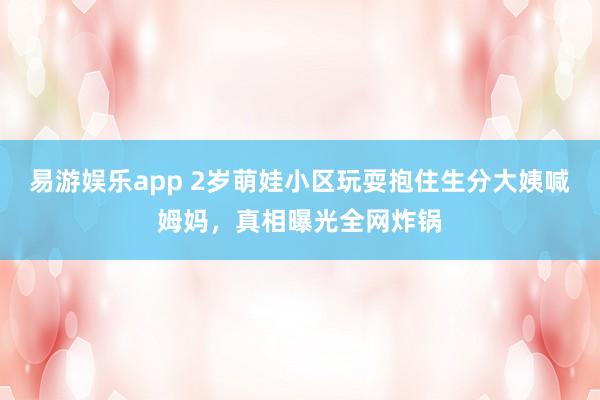 易游娱乐app 2岁萌娃小区玩耍抱住生分大姨喊姆妈，真相曝光全网炸锅