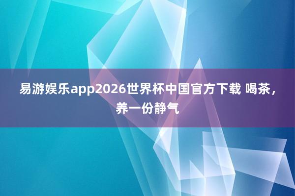易游娱乐app2026世界杯中国官方下载 喝茶，养一份静气