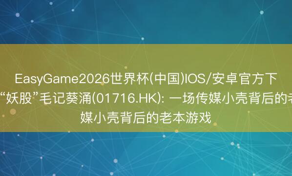 EasyGame2026世界杯(中国)IOS/安卓官方下载 13倍“妖股”毛记葵涌(01716.HK): 一场传媒小壳背后的老本游戏