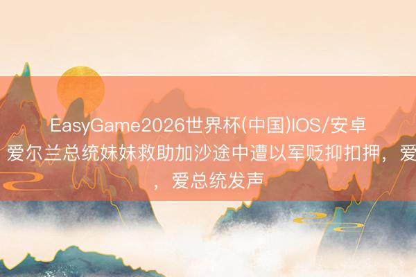 EasyGame2026世界杯(中国)IOS/安卓官方下载 爱尔兰总统妹妹救助加沙途中遭以军贬抑扣押，爱总统发声