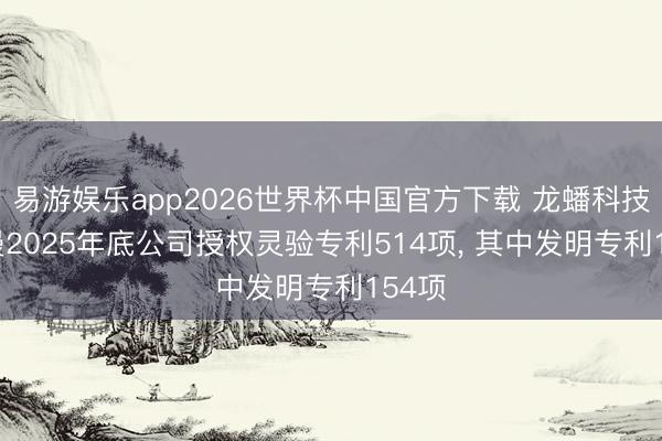 易游娱乐app2026世界杯中国官方下载 龙蟠科技: 浪漫2025年底公司授权灵验专利514项， 其中发明专利154项