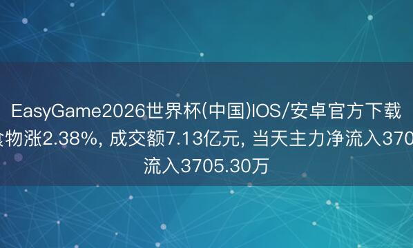 EasyGame2026世界杯(中国)IOS/安卓官方下载 安井食物涨2.38%， 成交额7.13亿元， 当天主力净流入3705.30万
