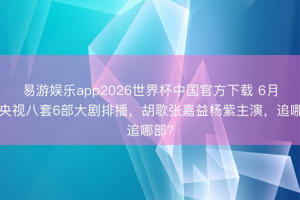 易游娱乐app2026世界杯中国官方下载 6月3日央视八套6部大剧排播，胡歌张嘉益杨紫主演，追哪部？