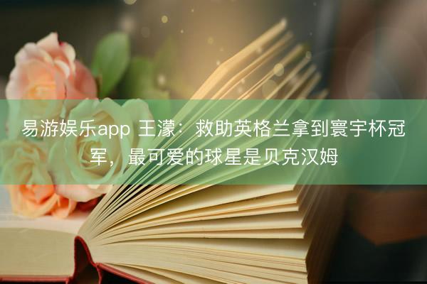 易游娱乐app 王濛：救助英格兰拿到寰宇杯冠军，最可爱的球星是贝克汉姆